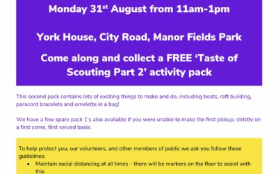 Pack 2 of A Taste of Scouting – Sheffield Healthy Holidays